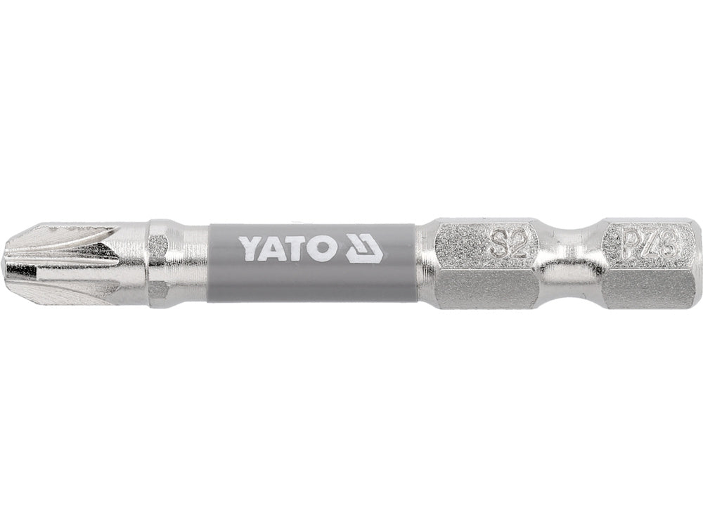 SCREWDRIVER BITS 1/4 50MM PZ3 2 PCS NI (YT-78025)
