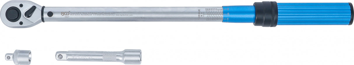 TORQUE WRENCH SET | WITH ADAPTOR + EXTENSION BAR | 12.5 MM (1/2") | 40 - 220 NM | 3 PCS. (2837)