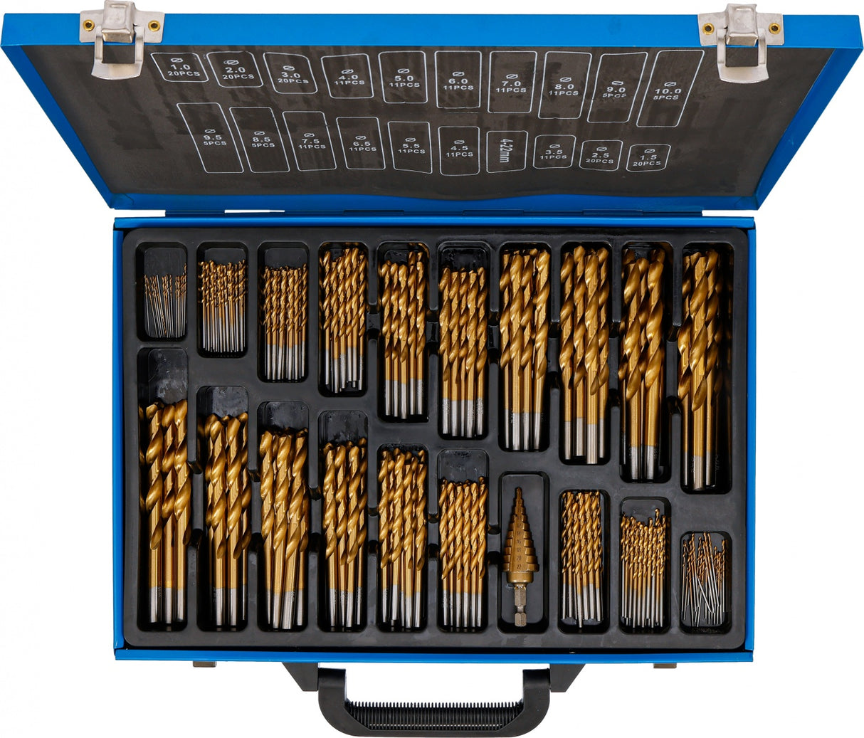 DRILL BIT SET HSS | TITANIUM NITRIDE | 1 - 10 MM | 231 PCS. (72130)