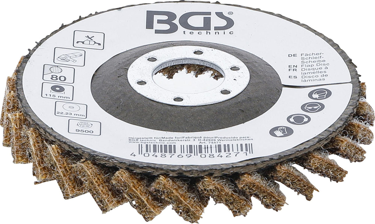FLAP DISC | NON-WOVEN | Ø 115 MM | GRAIN SIZE 80 (74471B)