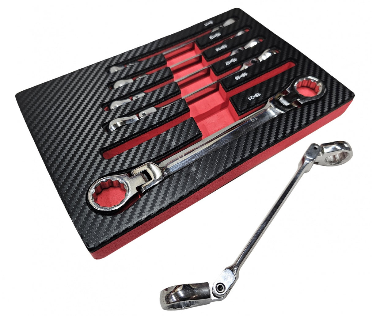 BOX-END DOUBLE-SIDED WRENCH SET | FLEX HEAD | 9 - 21 MM | 6 PCS. (FDS6)