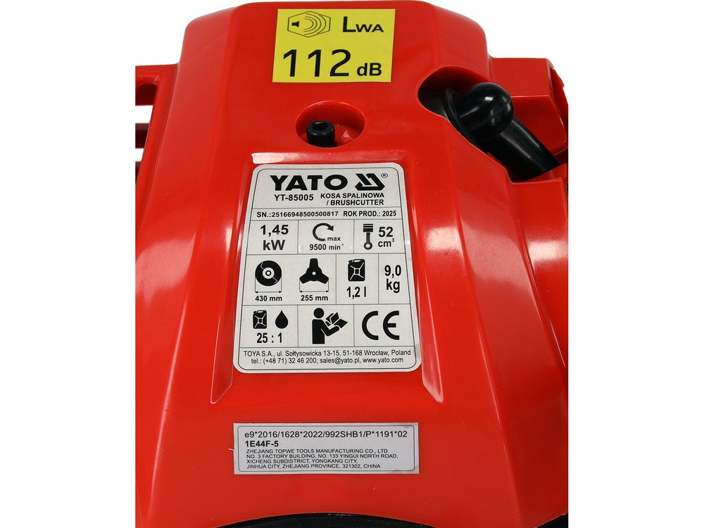 GASOLINE BRUSH CUTTER WITH ACCESSORIES (YT-85005)