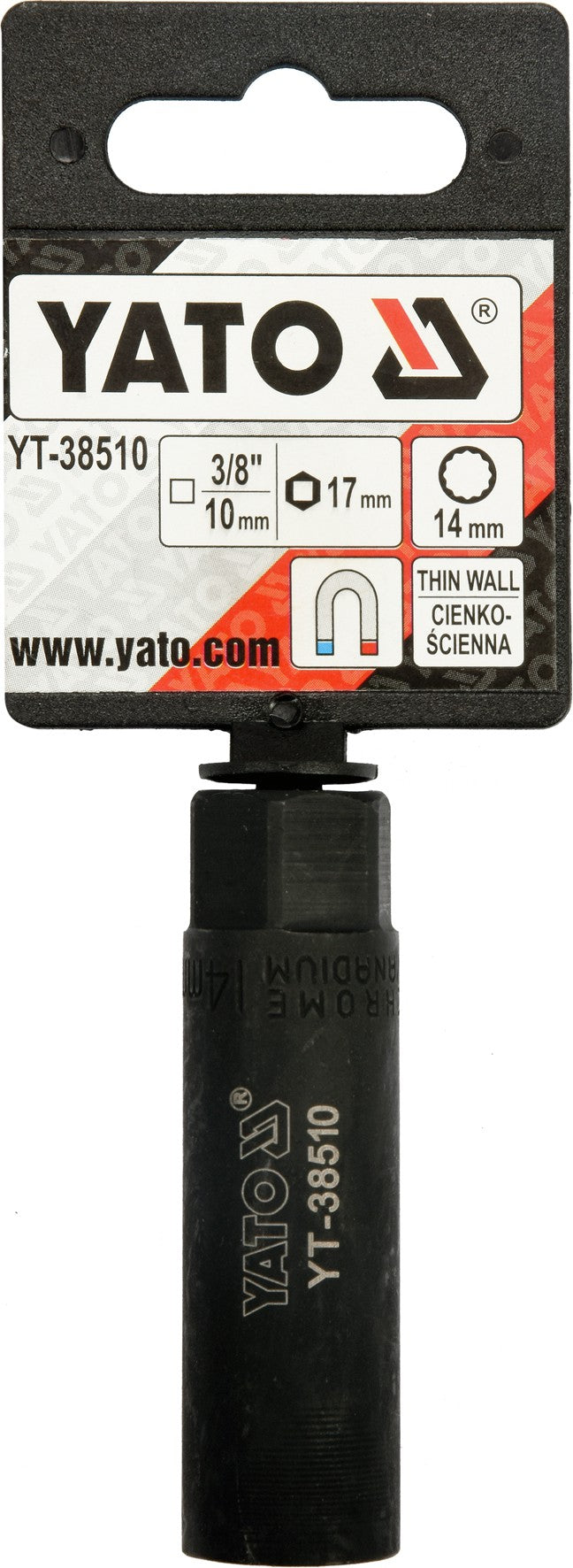 Sytytyskynnän hylsy | 10 mm (3/8") | 14 mm (YT-38510)