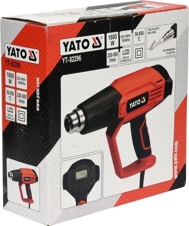 HEAT GUN 1600W 50-650C 2SPEED LCD+MEMORY (YT-82296)