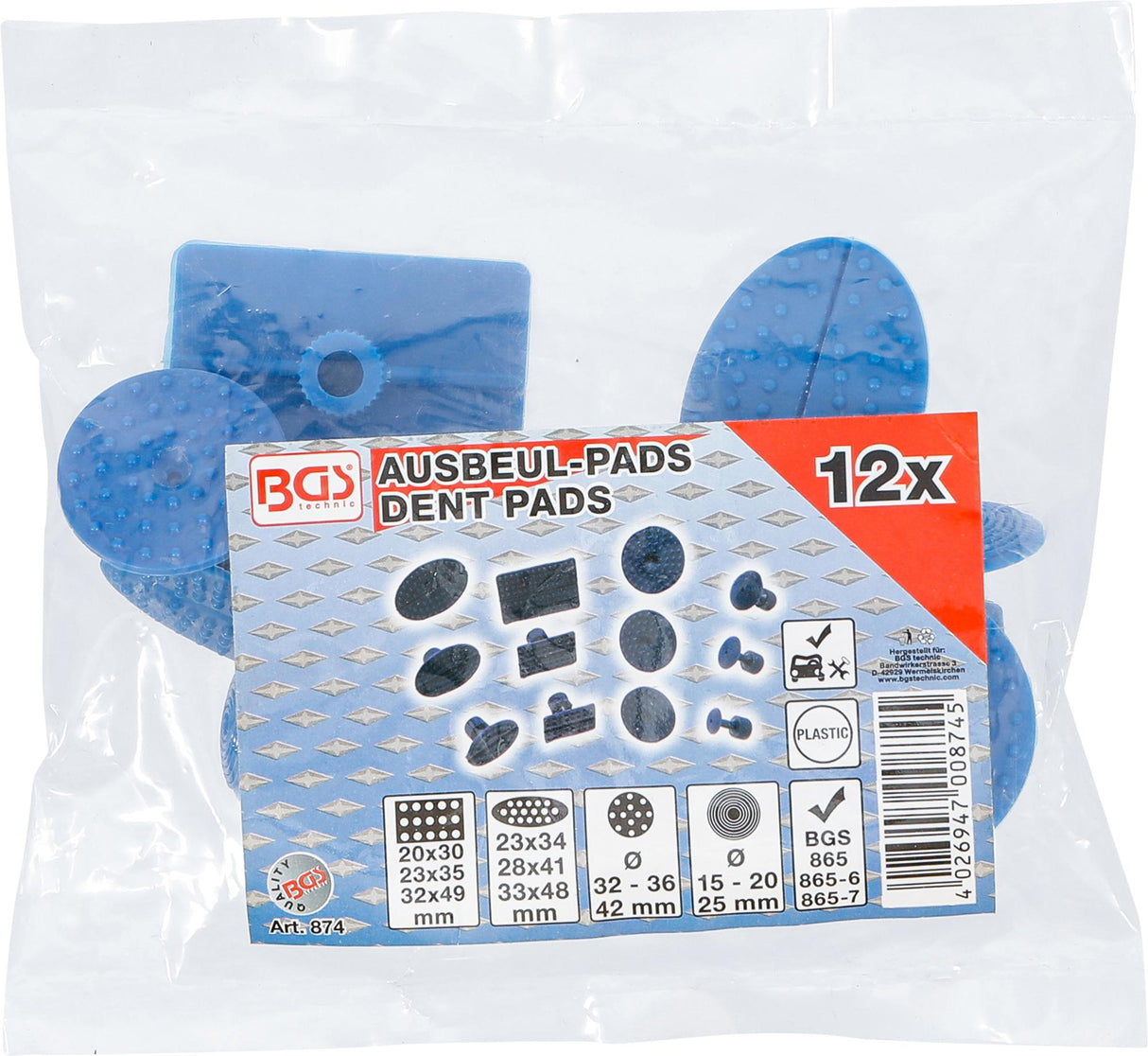 DENT REPAIR PADS | FOR BGS 865 | 12 PCS. (874)