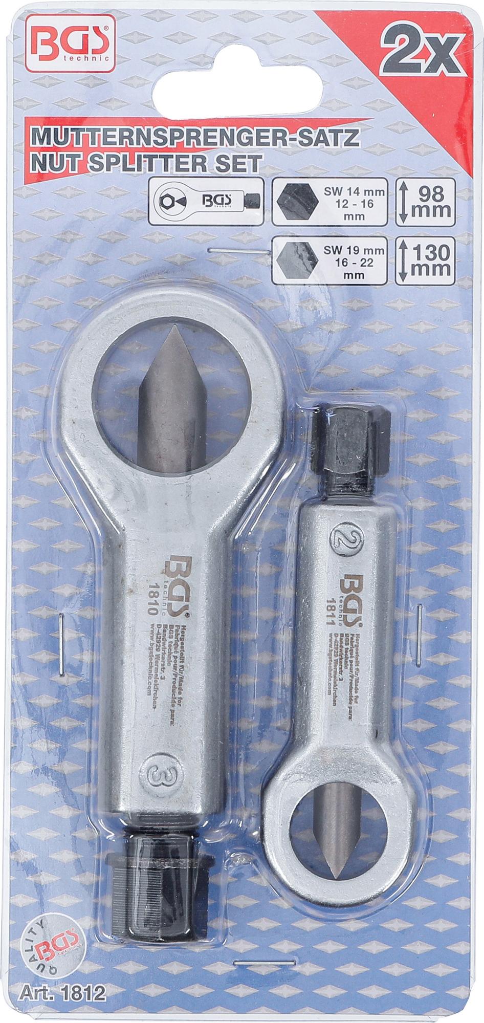NUT SPLITTER SET | 12 - 16 MM / 16 - 22 MM | 2 PCS. (1812)
