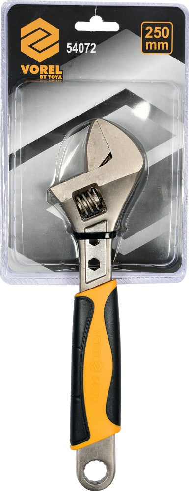 ADJUSTABLE WRENCH 250MM W/PLASTIC HANDLE (54072)