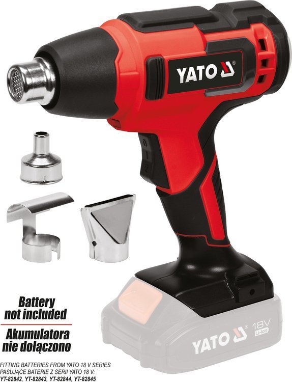 HEAT GUN 18V 550° II SPEED - BODY (YT-82285)