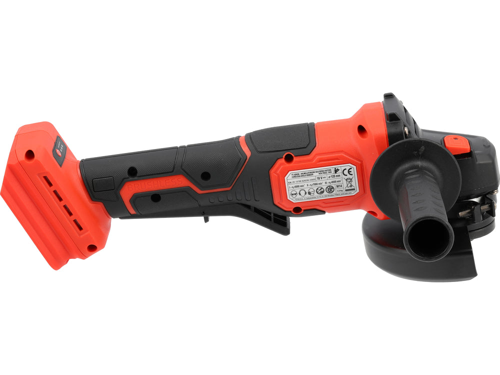 CORDLESS ANGLE GRINDER | SOFT START | 18V | 125 MM | WITHOUT BATTERIES (YT-828256)