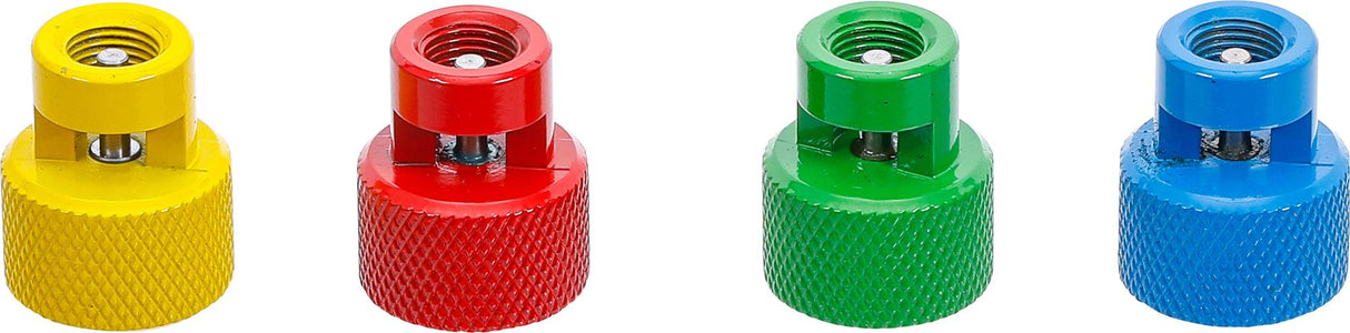 COLOUR CODED TIRE DEFLATING CAPS FOR TPMS VALVES | 4 PCS. (9271)