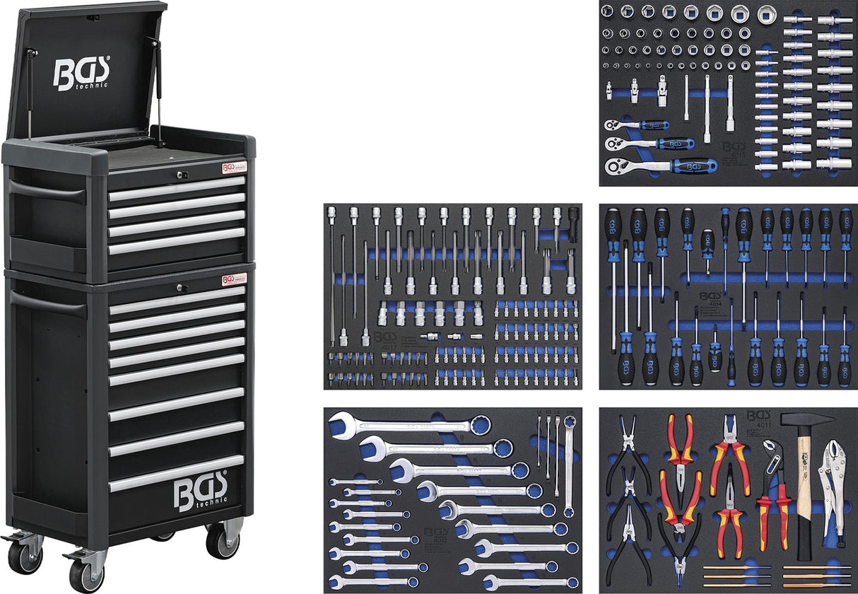 WORKSHOP TROLLEY PRO STANDARD MAX | 12 DRAWERS | WITH 263 TOOLS (4088)