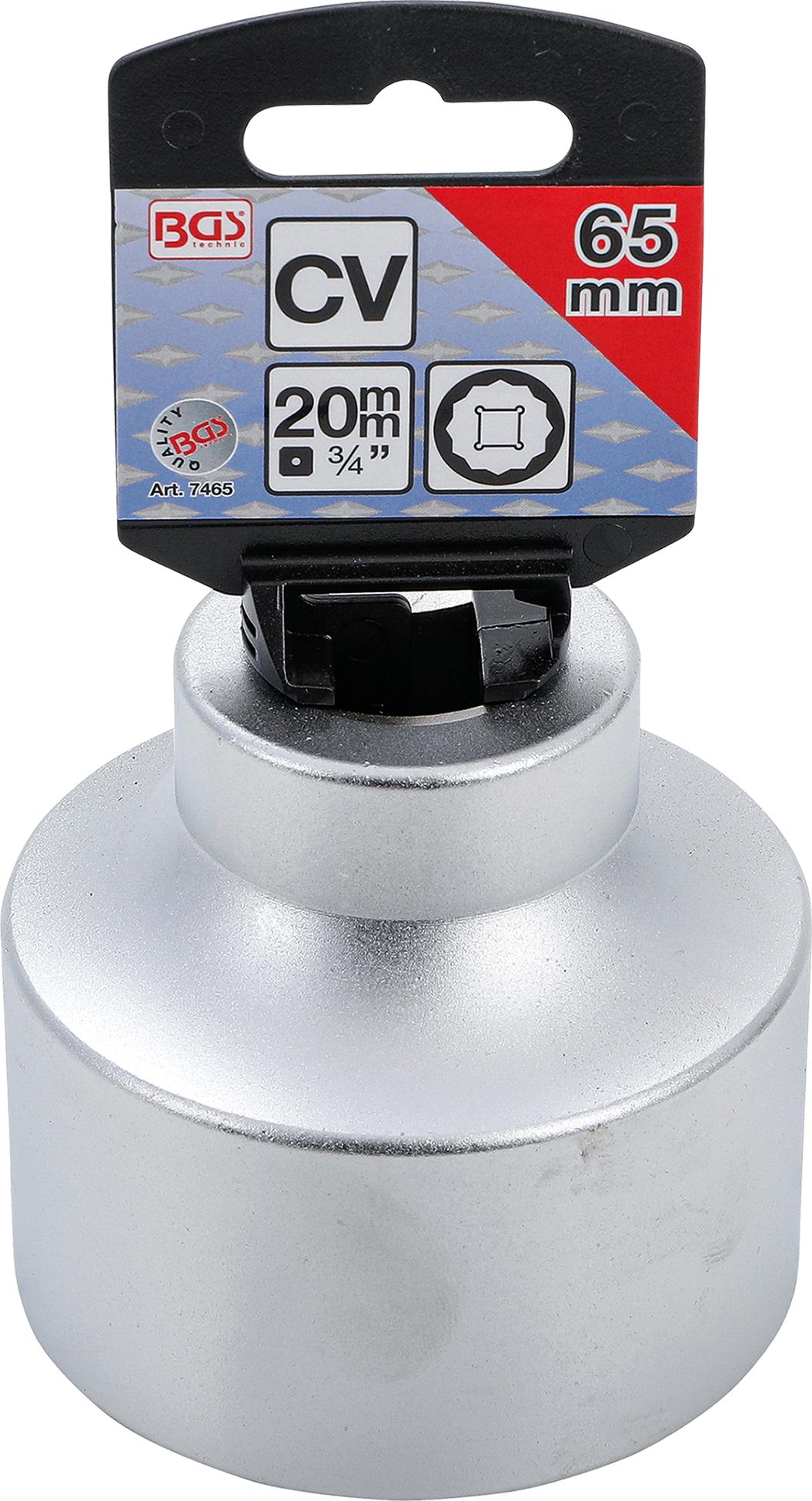 SOCKET, 12-POINT | 20 MM (3/4") DRIVE | 65 MM (7465)