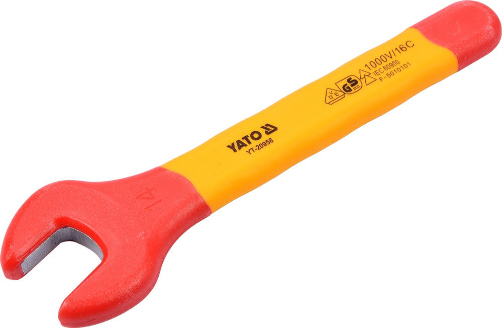 INSULATED OPEN-END WRENCH FOR ELECTRICIAN 14 MM VDE (YT-20958)