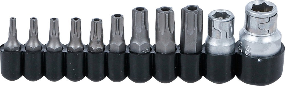 BIT SET | 6.3 MM (1/4") / 10 MM (3/8") DRIVE | T-STAR TAMPERPROOF (FOR TORX) | 11 PCS. (786)