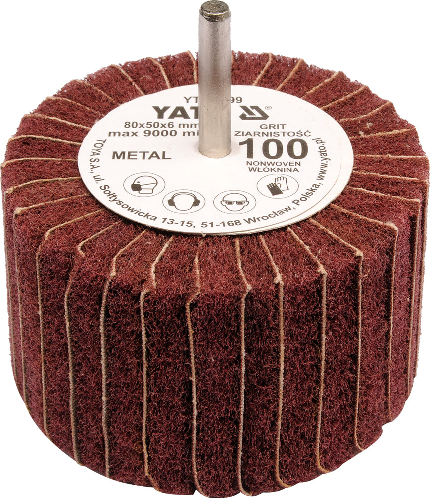 FLAP WHEEL W. SHAFT 80X50X6 P200 (YT-83401)
