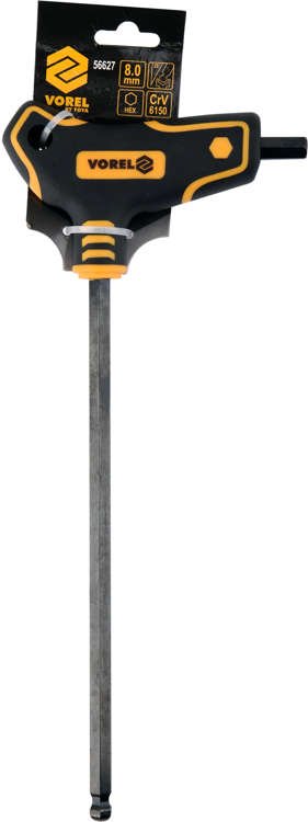 T-HANDLE HEX KEY WITH BALL 8.0MM (56627)