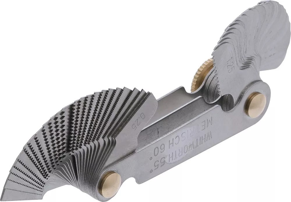 TWIN SCREWPITCH GAUGE, 52 BLADES | METRIC 0.25 - 6.0 MM, WHITWORTH 4G - 62G (3069)