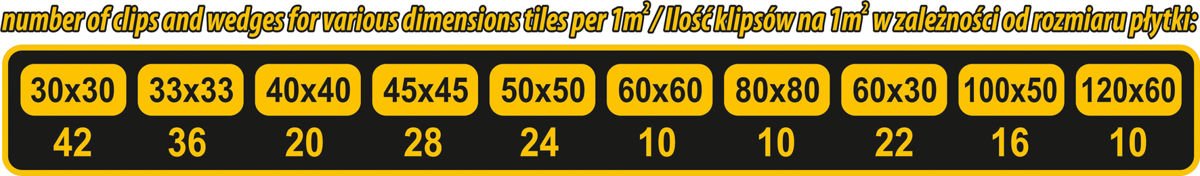 TILE LEVELING CLIPS | 6-9 MM | 100 PCS. (04677)