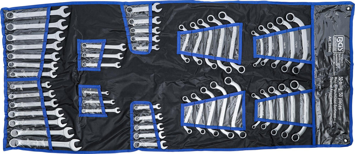 COMBINATION SPANNER ASSORTMENT | INCH / METRIC SIZES | 50 PCS. (32500)