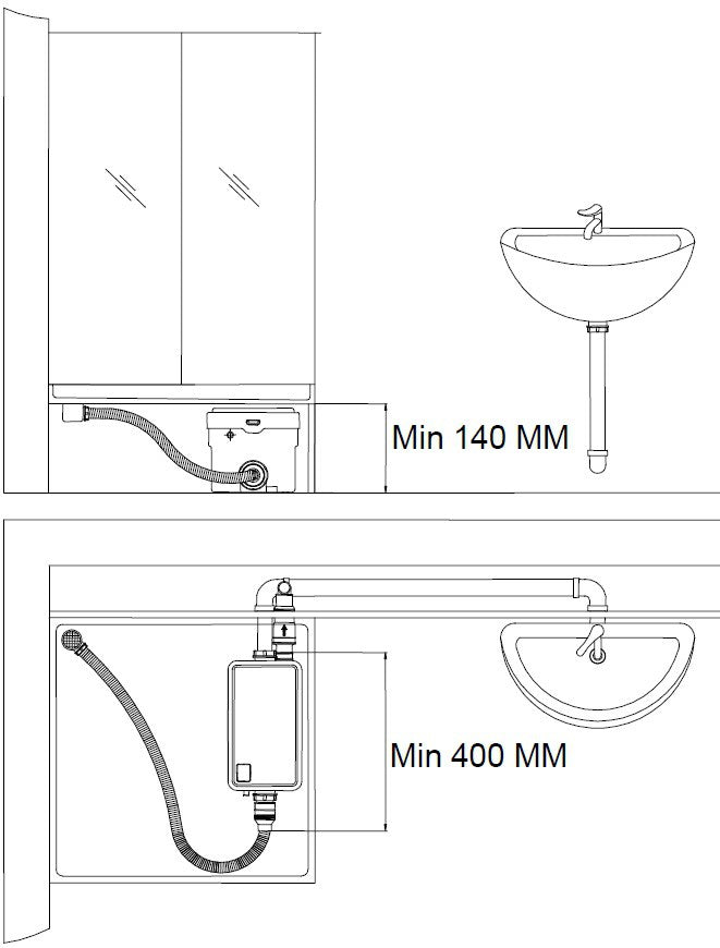 WASTE PUMP FOR SHOWER AND BASIN (75945)