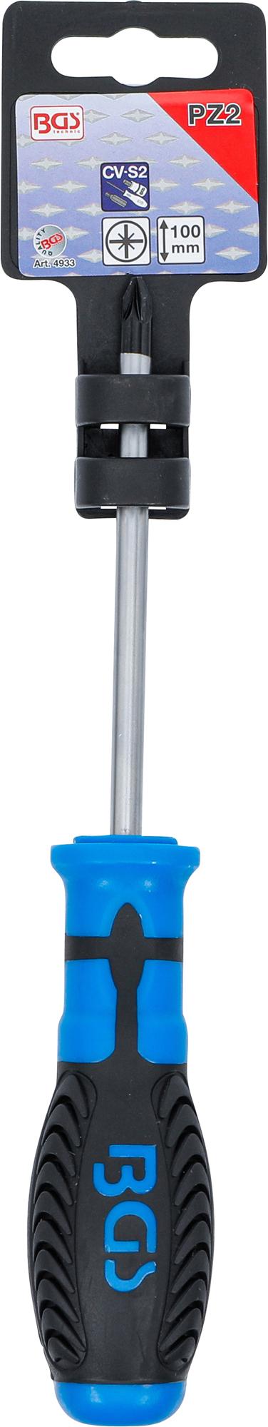 SCREWDRIVER | CROSS SLOT PZ2 | BLADE LENGTH 100 MM (4933)