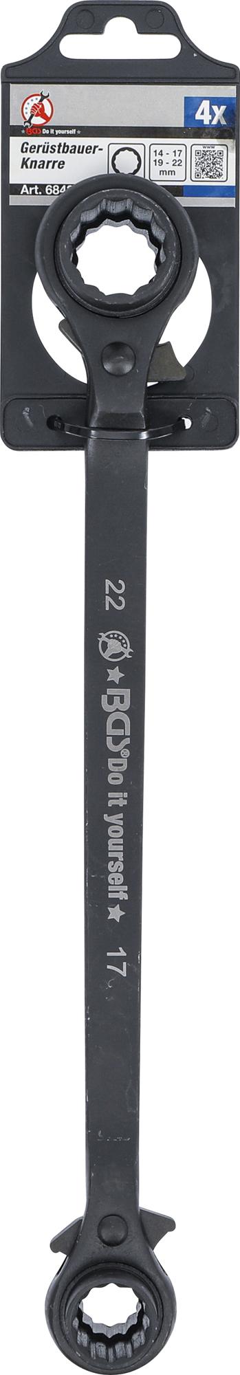 SCAFFOLDING RATCHET | 4-IN-1 | 14 - 17 - 19 - 22 MM (6843)
