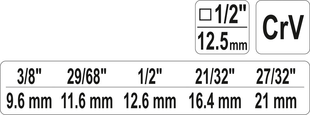 STEP WRENCH 1/2" (YT-03316)