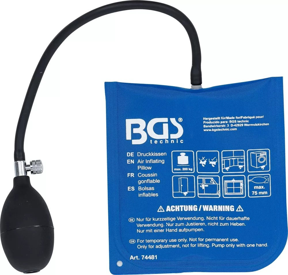 AIR INFLATING PILLOW | WITH HAND PUMP | SQUARE | 165 X 150 MM (74481B)