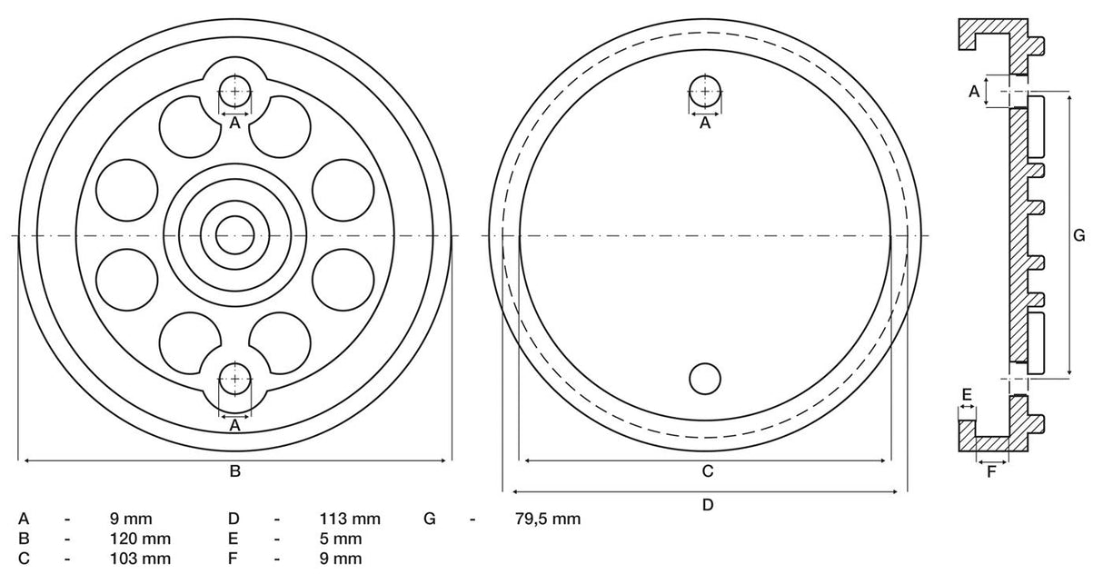 RUBBER PAD | FOR AUTO LIFTS | Ø 120 MM (7052)