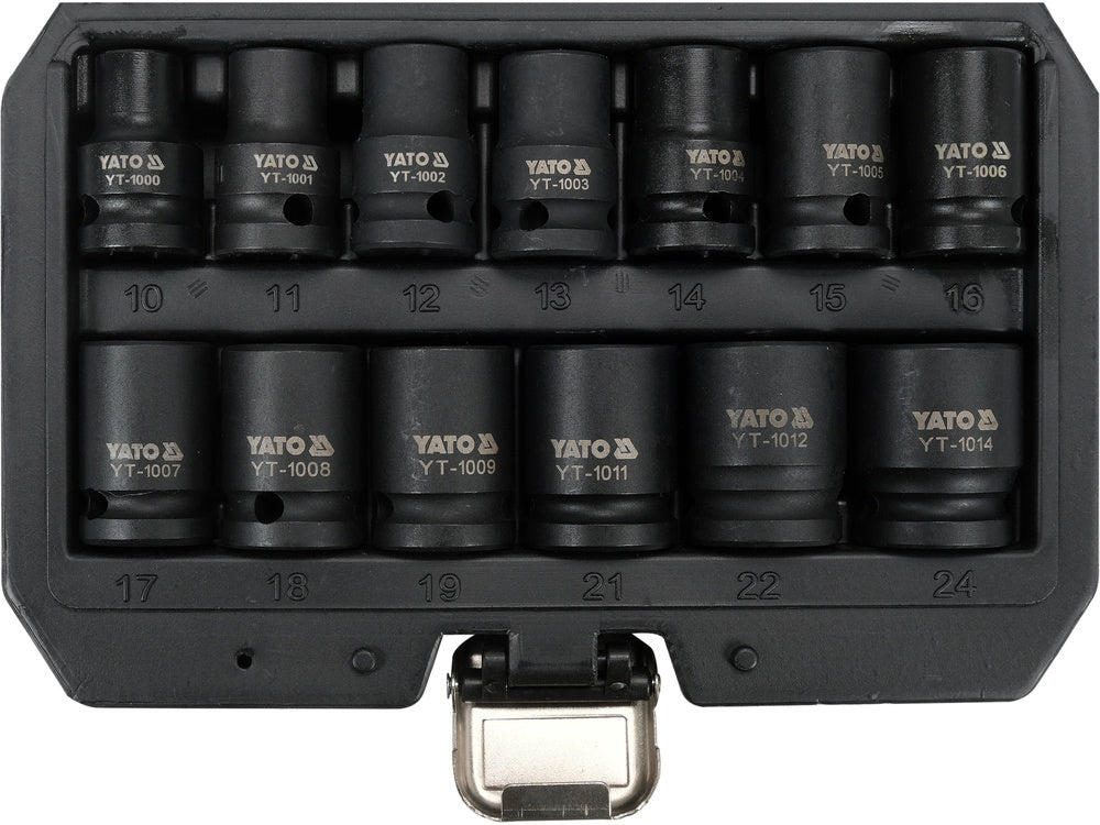 13PCS 1/2"IMPACT SOCKET SET, 6-POINT,STU (YT-10251)