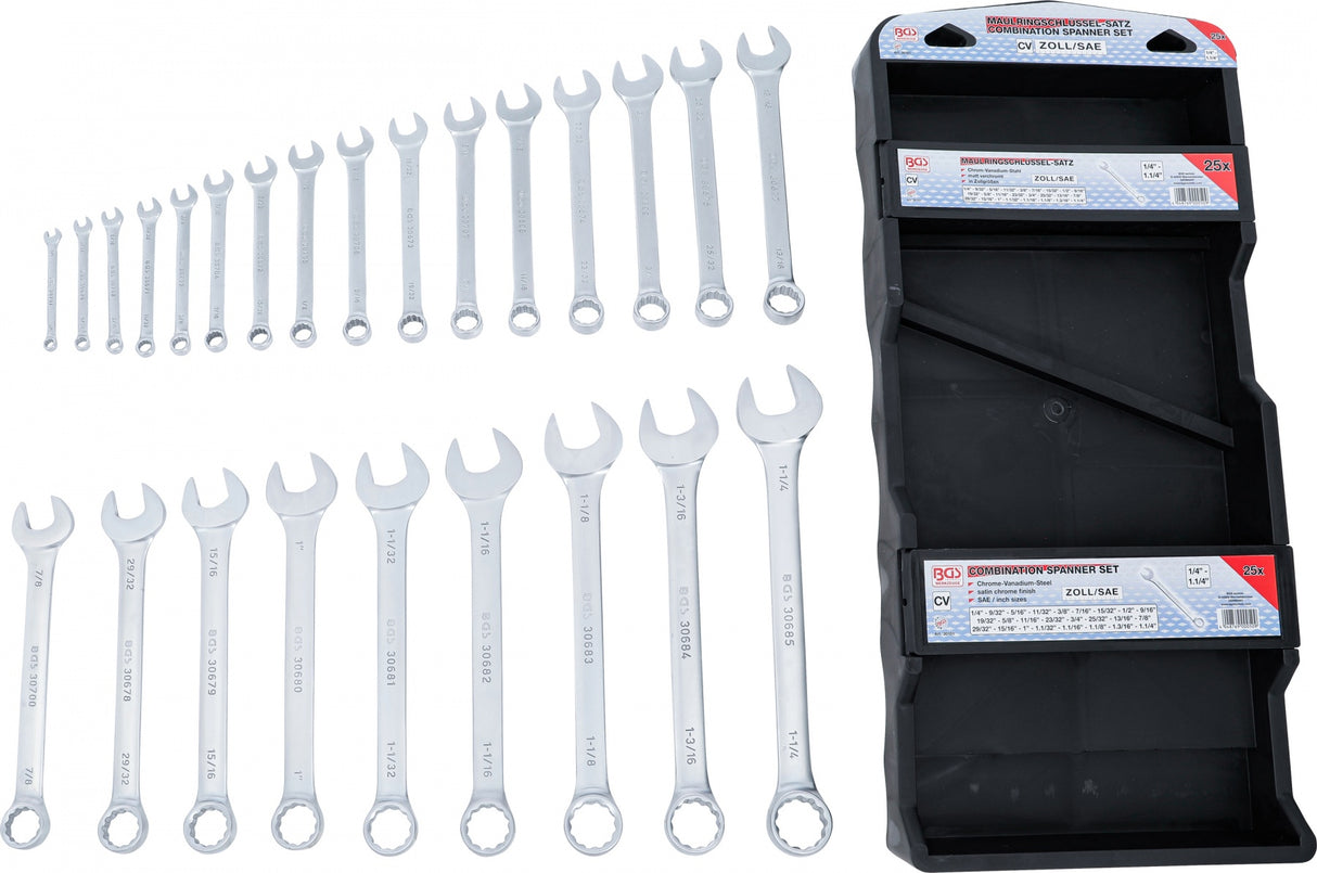 COMBINATION SPANNER SET | INCH SIZES | 1/4" - 1.1/4" | 25 PCS. (30101)