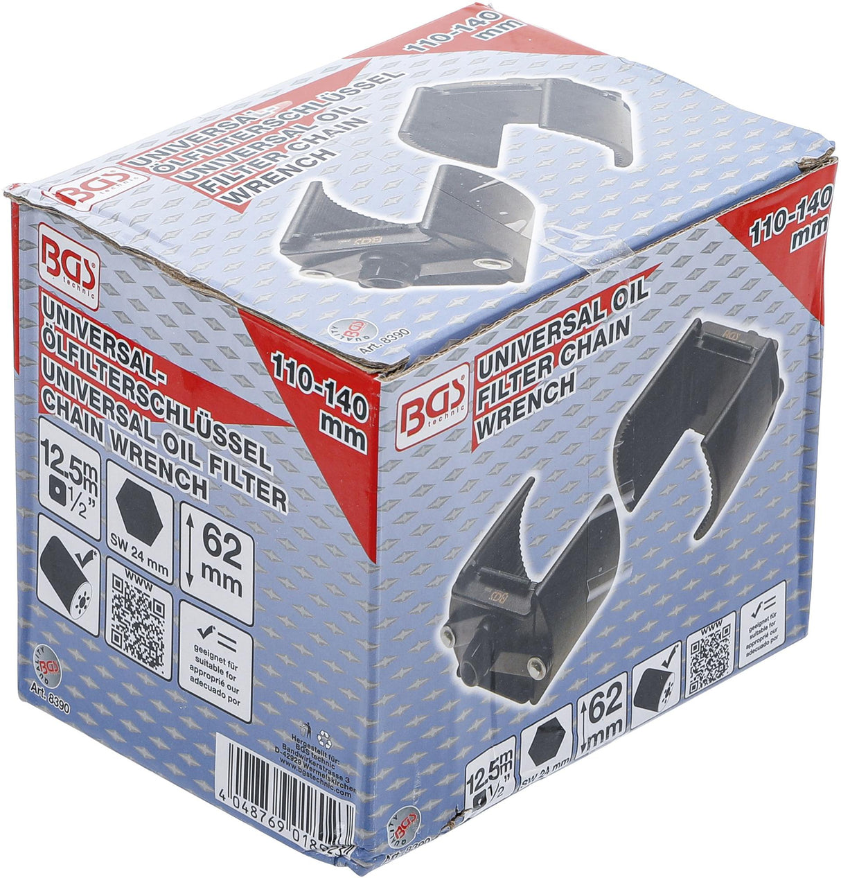 UNIVERSAL OIL FILTER WRENCH | 12.5 MM (1/2") DRIVE | Ø 110 - 140 MM (8390)
