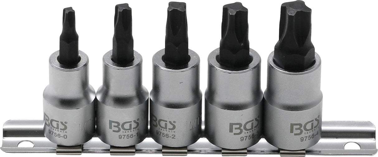 BIT SOCKET SET | 10 MM (3/8") DRIVE | 4-POINT PROFILE (FOR MTS-MORTORQ) MTS0 - MTS04 | 5 PCS. (9756)