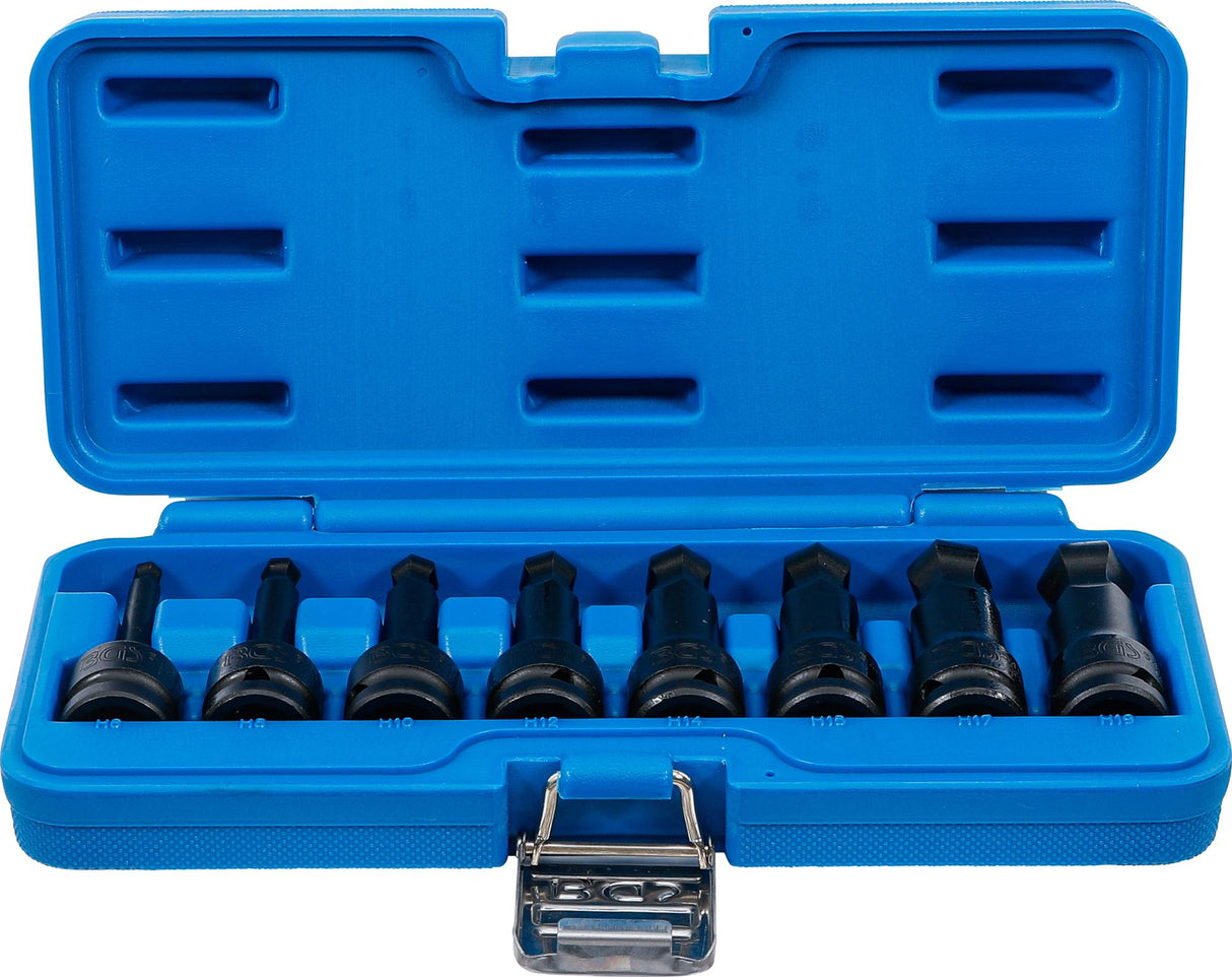 IMPACT BIT SOCKET SET | LENGTH 75 MM | 12.5 MM (1/2") DRIVE | INTERNAL HEXAGON WITH BALL HEAD 6 - 19 MM | 8 PCS. (5488)