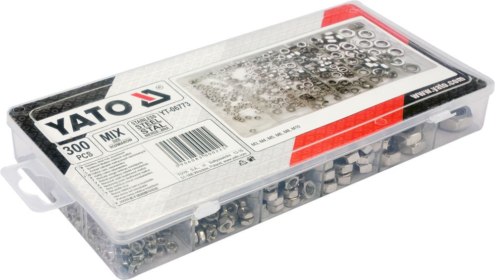 300 PCS SS STEEL NUTS METRIC ASSO (YT-06773)