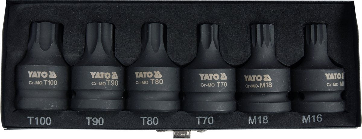 TORX/SPLINE BIT SET 6 PCS 3/4" (YT-10653)