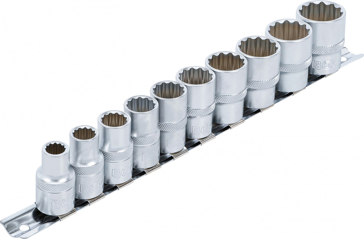 SOCKET SET, 12-POINT | 12.5 MM (1/2") DRIVE | INCH SIZES | 10 PCS. (9114)