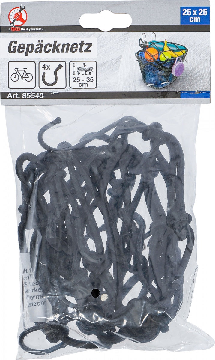TRUNK NET | WITH HOOKS | 25 X 25 MM | 250 - 350 MM (85540)