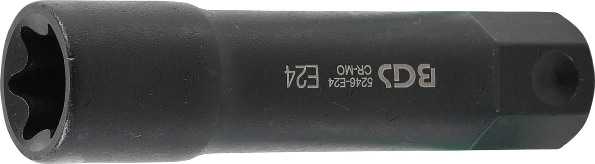 SOCKET, E-TYPE, EXTRA LONG | 22 MM DRIVE | E24 (5246-E24)