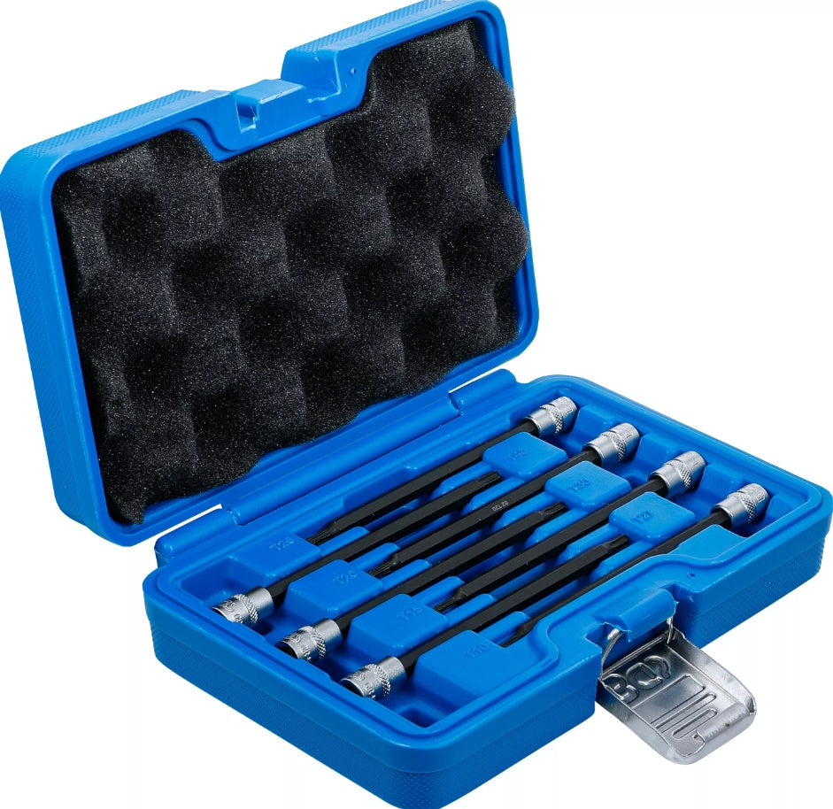 BIT SOCKET SET | 6.3 MM (1/4") DRIVE | T-STAR (FOR TORX) T10 - T50 | 9 PCS. (8618)