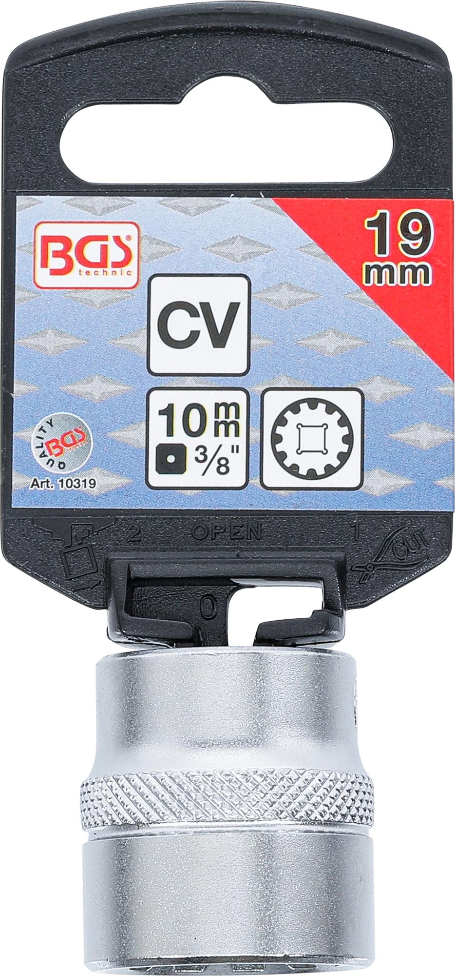 SOCKET, GEAR LOCK | 10 MM (3/8") DRIVE | 19 MM (10319)