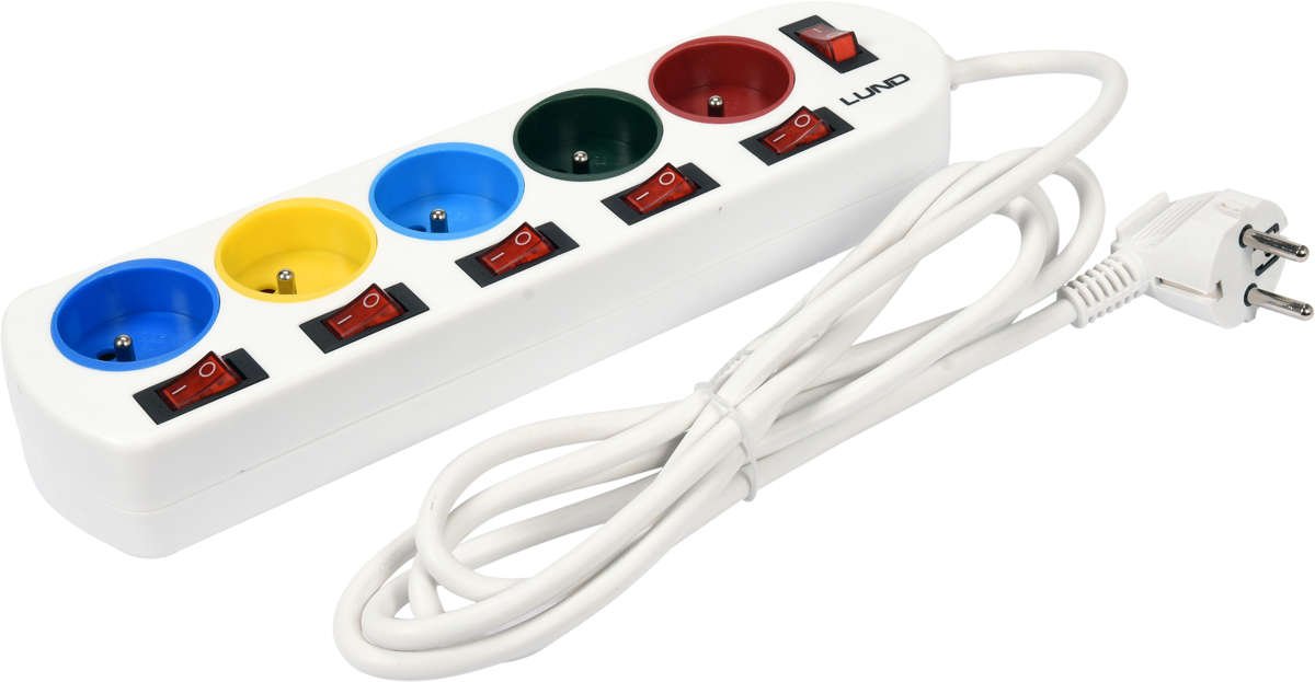 EXTENSION CORD W. GROUND W. SWITCH 4S 3M (72460)
