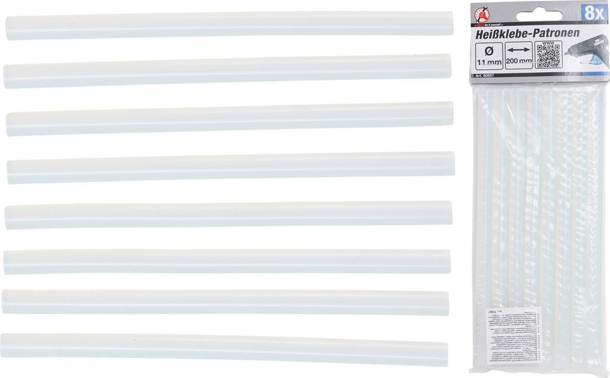 GLUE STICKS | TRANSPARENT | Ø 11 MM, 200 MM | 8 PCS. (80857)