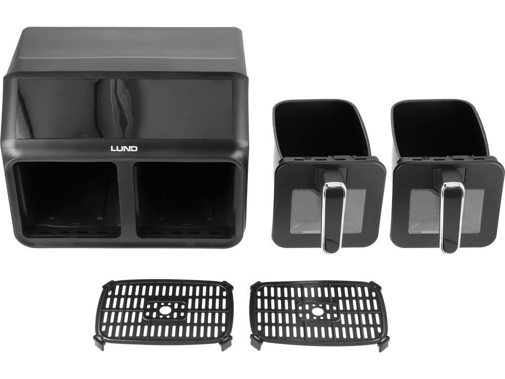 AIR FRYER 2200W 4L+4L BLACK (67563)