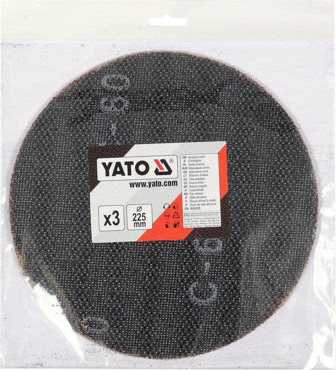 ABRASIVE DISC 225MM 3PCS P60 (YT-845803)