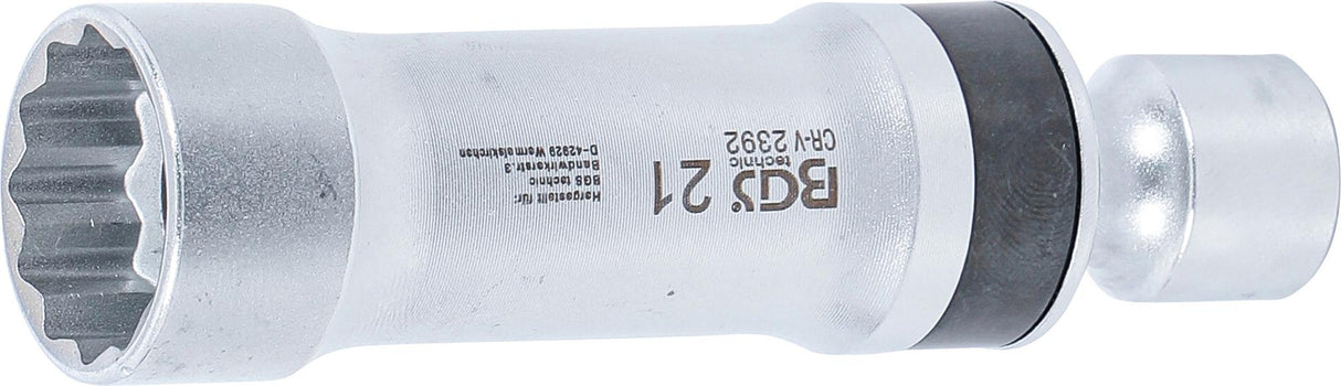 SPARK PLUG SOCKET, 12-POINT, WITH RETAINING SPRING | 10 MM (3/8") DRIVE | 21 MM (2392)