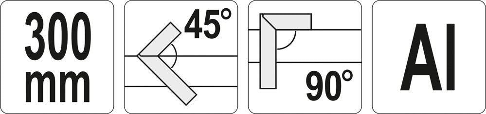 ALUMINIUM TRY SQUARE 300MM (YT-7081)