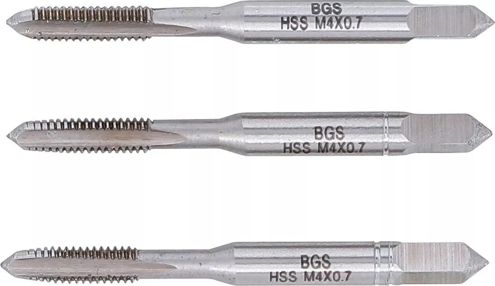 TAP SET | STARTER, PLUG, BOTTOMING TAP | HSS-G | M4 X 0.7 | 3 PCS. (931)