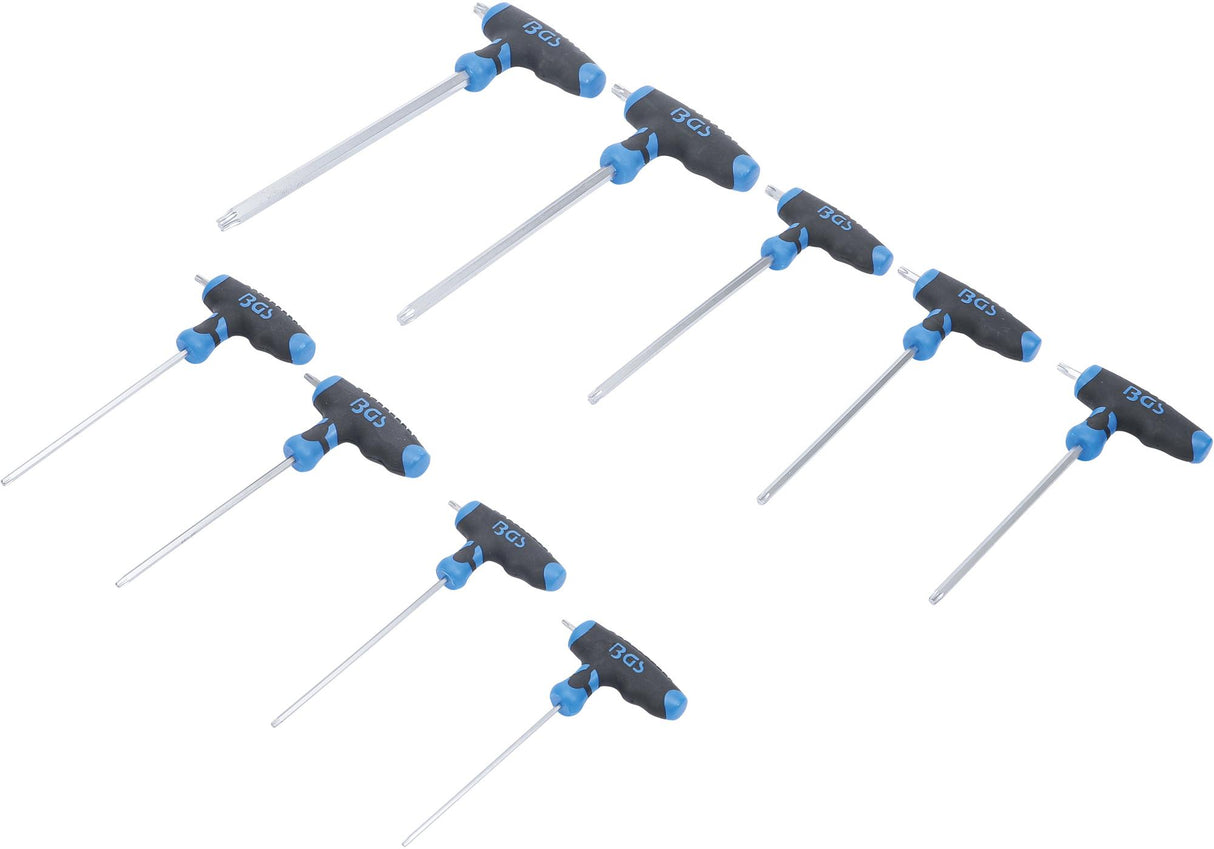 T-HANDLE WRENCH SET | T-STAR (FOR TORX) T10 - T50 | 9 PCS. (8485)