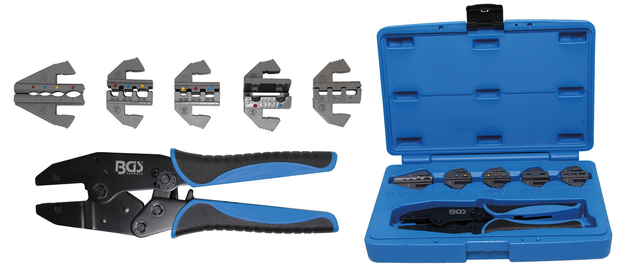 CRIMPING TOOL SET WITH | 5 PAIRS OF JAWS (9098)